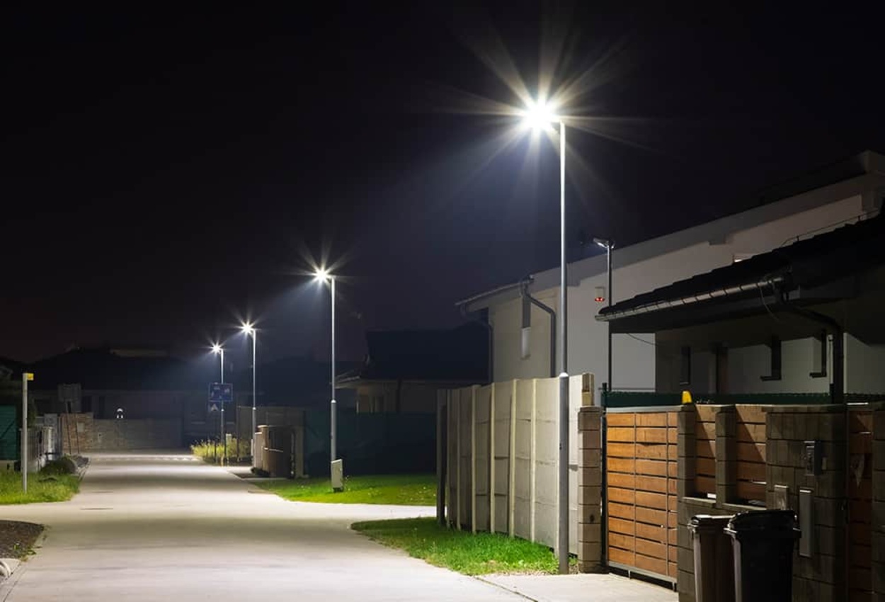 LED-Straßen­beleuchtung bei Kübler Elektrotechnik in Allmersbach im Tal